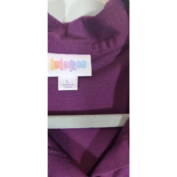 LuLaRoe Women's Dress Button up front with belt, purple size, large - Picture 4 of 4